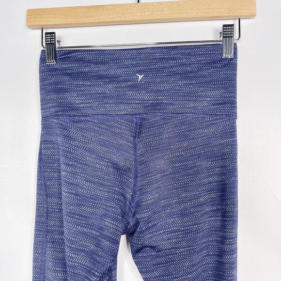 Old Navy Womens XSmall XS Spacedye Blue Go-Dry Pieced Leggings Workout Yoga - Picture 5 of 7